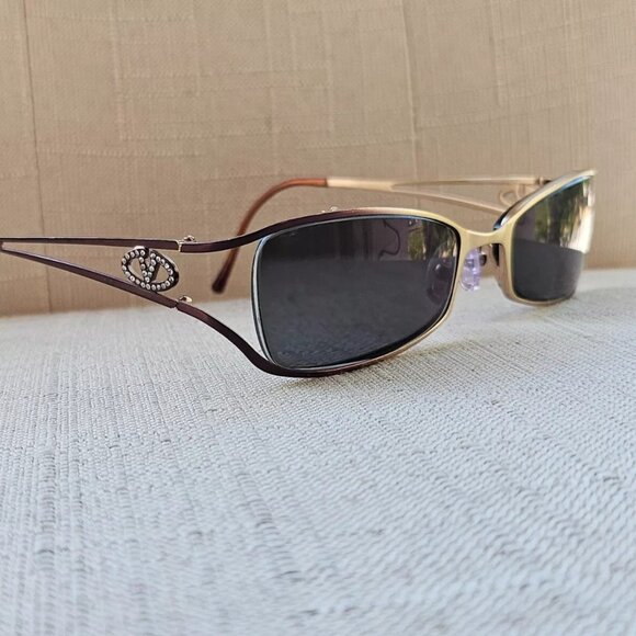 Valentino Women Eyeglasses/Sunglasses Frame Brown Tone Made in Italy Read Desc - Picture 1 of 12